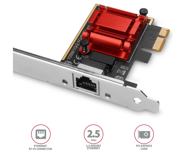 AXAGON Karta sieciowa PCI-Express z szybkością transmisji 2.5Gbit/s PCEE-G25 - 1211976 - zdjęcie 2